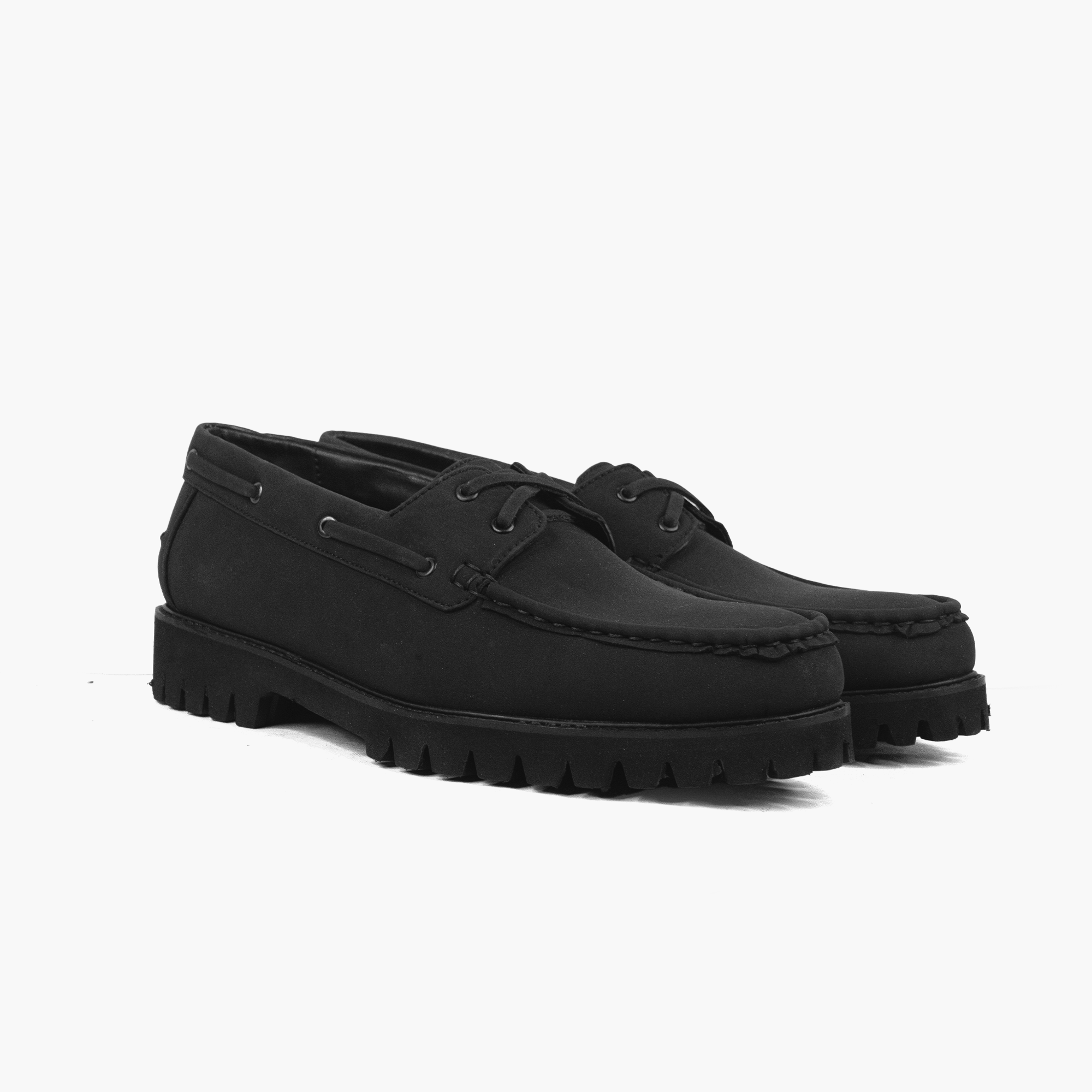 Zampa Black Boat Shoes – Vegan Basics - Main Image