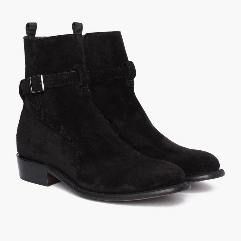 Sovereign Black Suede Boots – Vegan Basics - Main Image