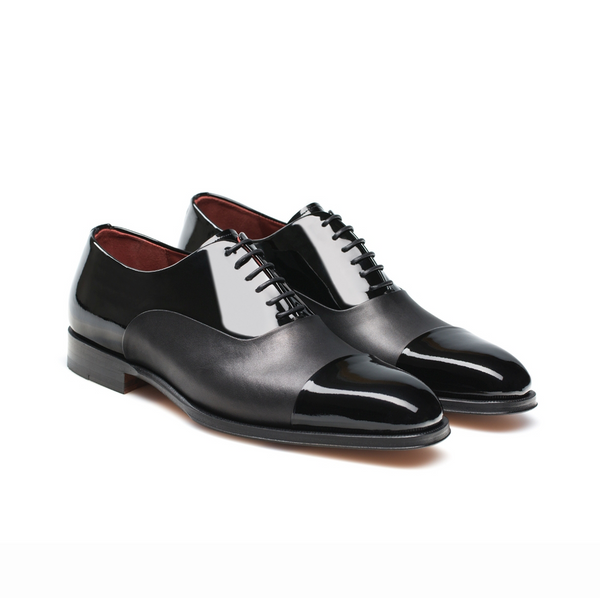 Lager Black Patent Oxford Shoes