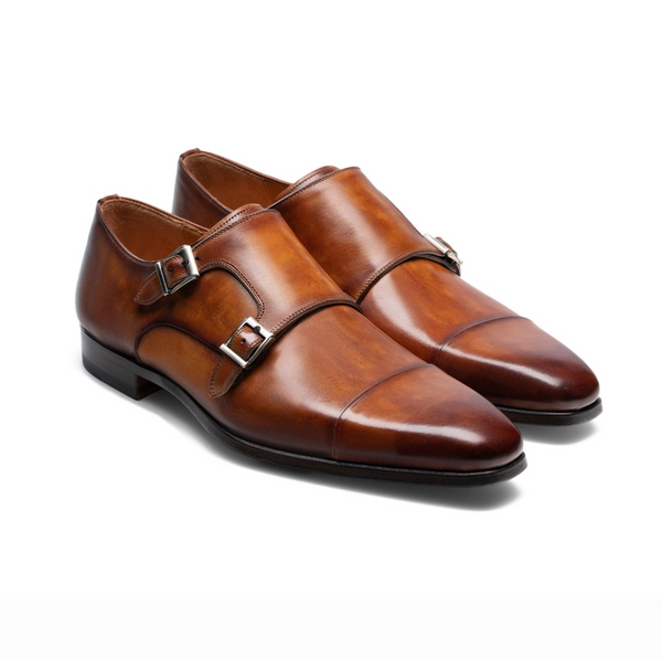 Gigo Brown Monk Shoes