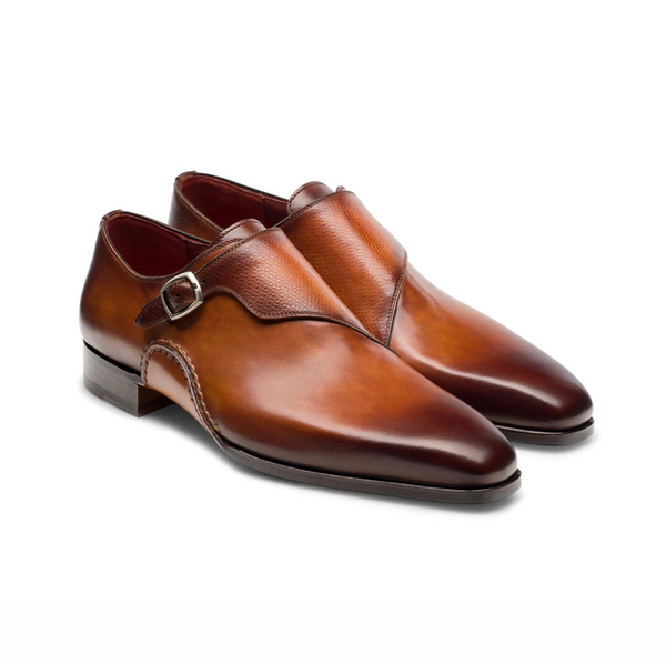 Marvel Brown Single Strap Monk Shoes