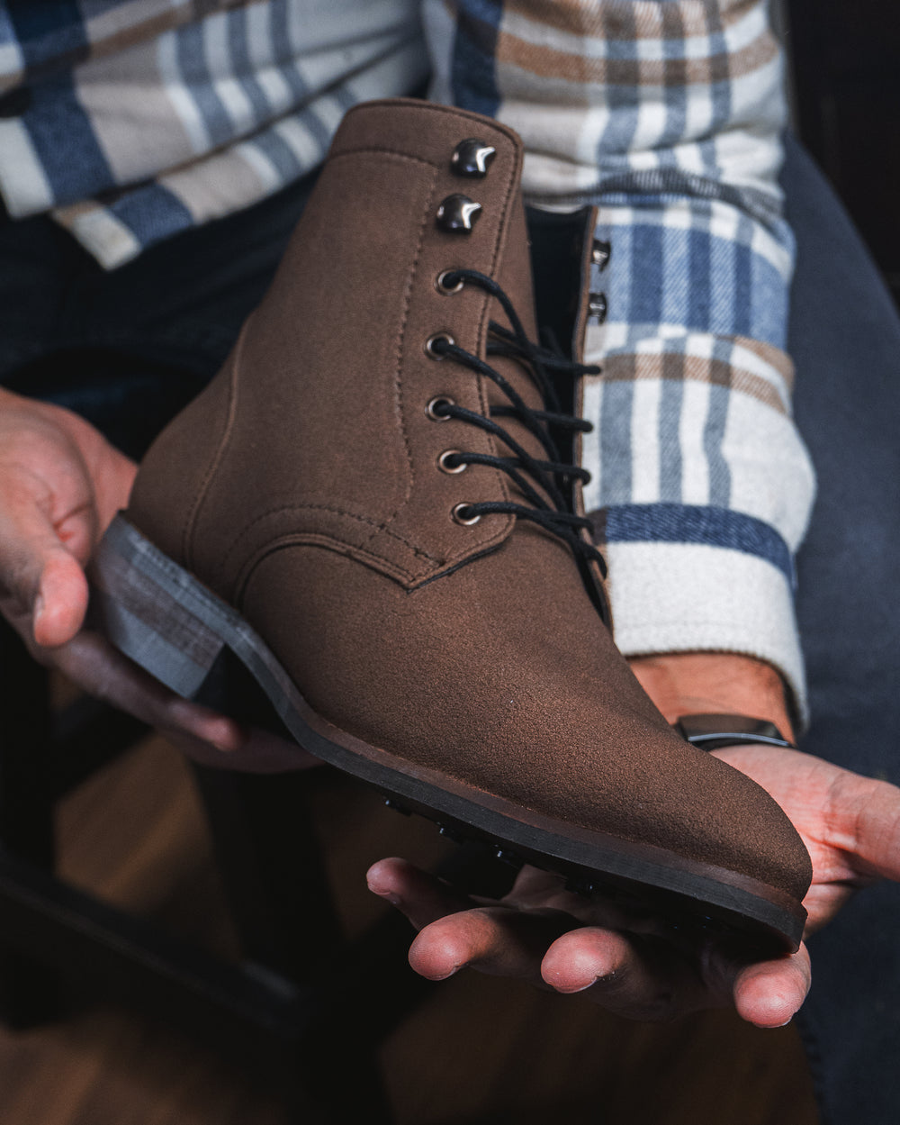 Ambassador Brown Suede Boots – Vegan Basics