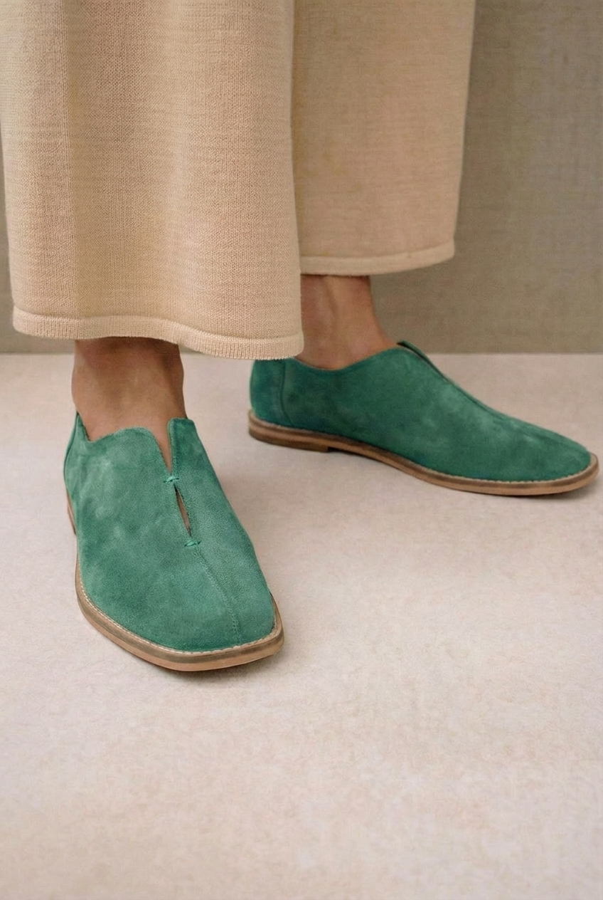 VB Green Sliffers — front view