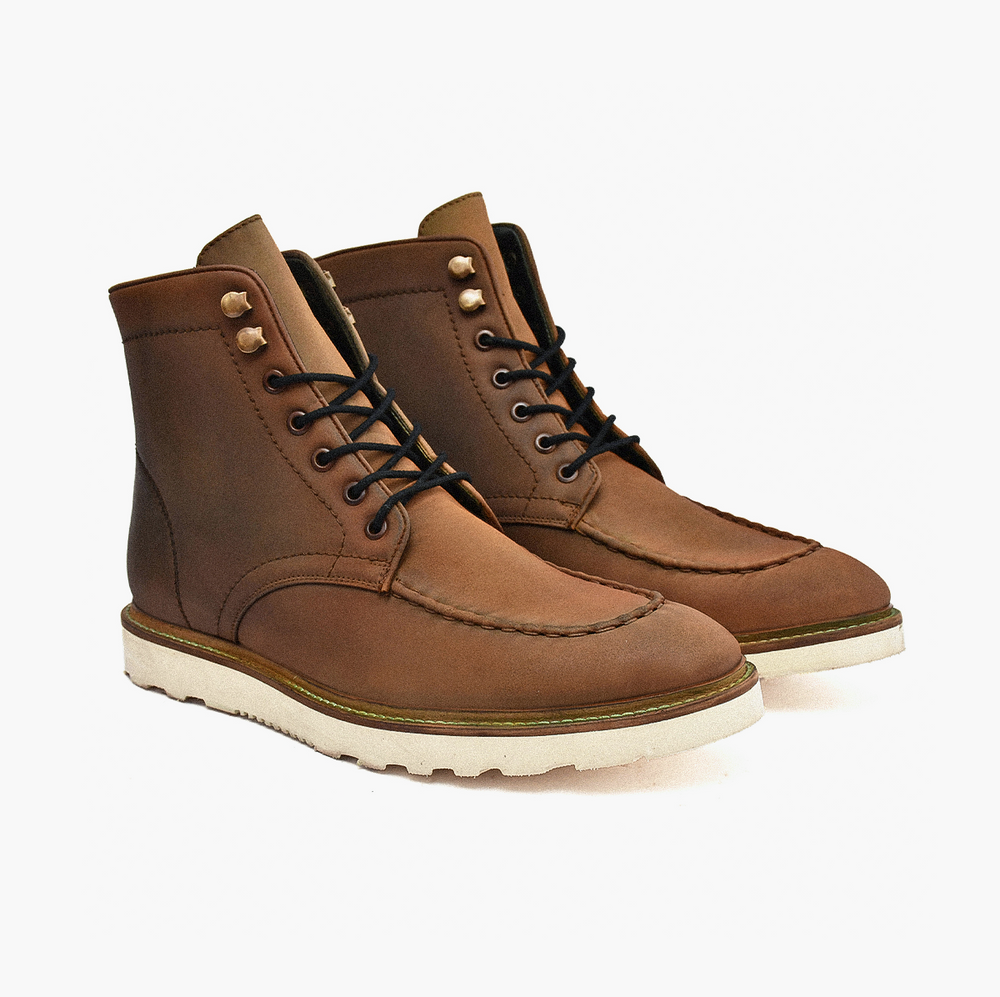Sentinel Long Brown Boots – Vegan Basics