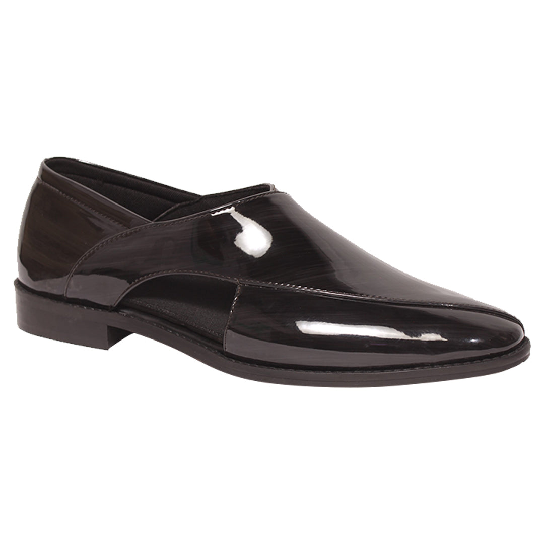 The Dapper(Black Patent Sandals)
